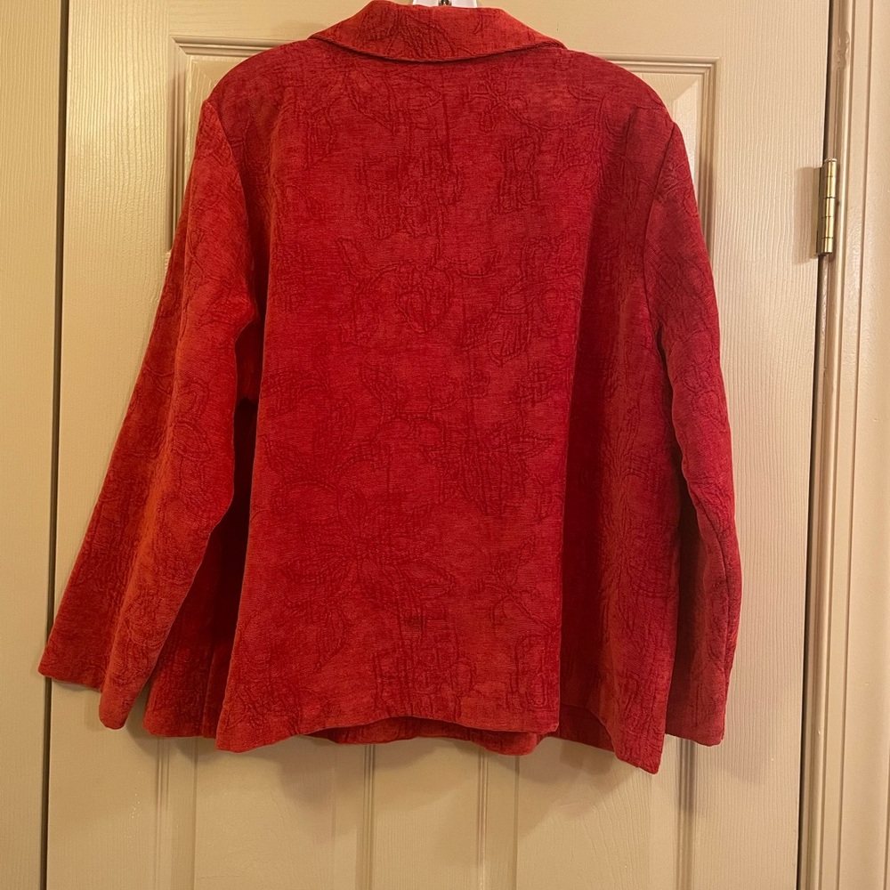 Vibrant Red Button-Up Jacket - Picture 7 of 7